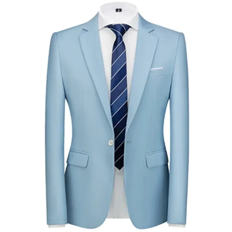 2024 Fashion New Men's Casual Boutique Solid Color Suit Coat / Men's ...