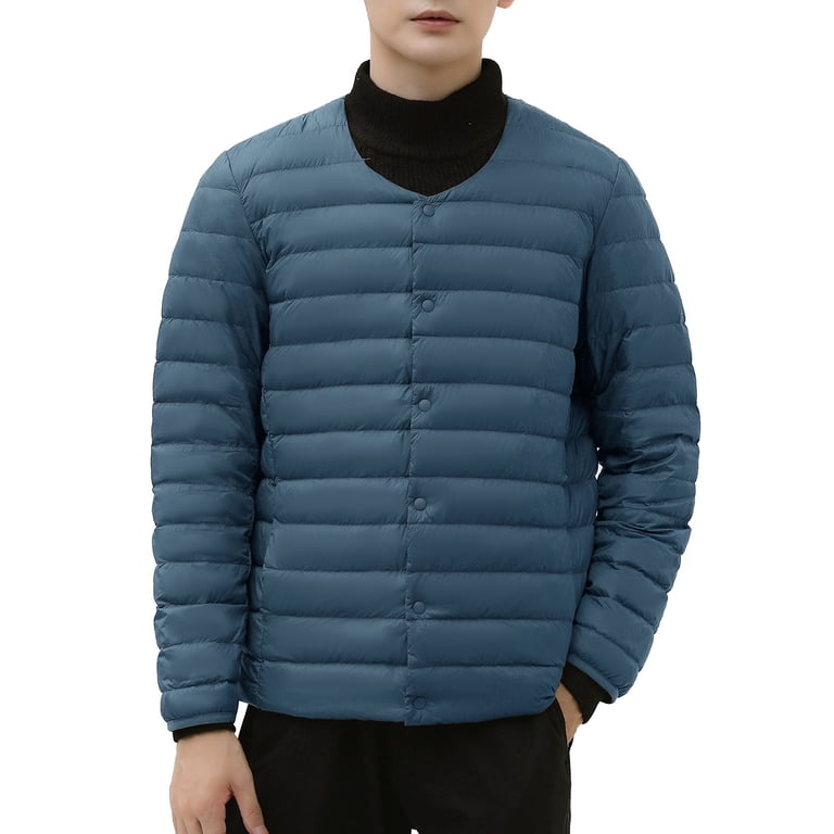2024 Fashion New Style Men Round Neck Packable Mens Winter Coats 