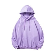 2024 Fashion Oversized Hoodies for Women and Men Couples Fleece Basic Solid Hooded Sweatshirts Drawstring Hoodies