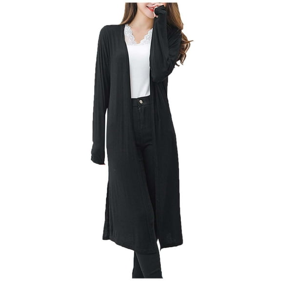 2024 Fashionable Women's Plus Size Cardigan Lightweight Long Sleeve Coat with Pockets for Spring Summer Autumn Winter