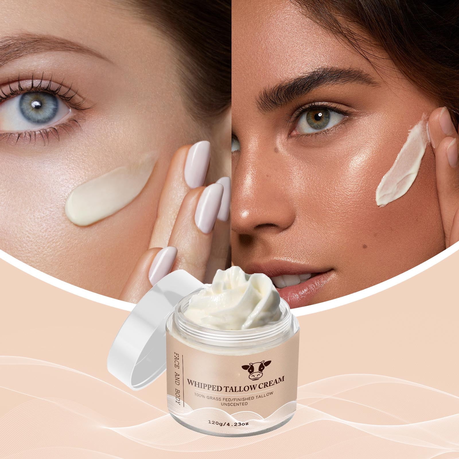 2024 Fed Beef Tallow For Skin Care Face Body Whipped Moisturizer For