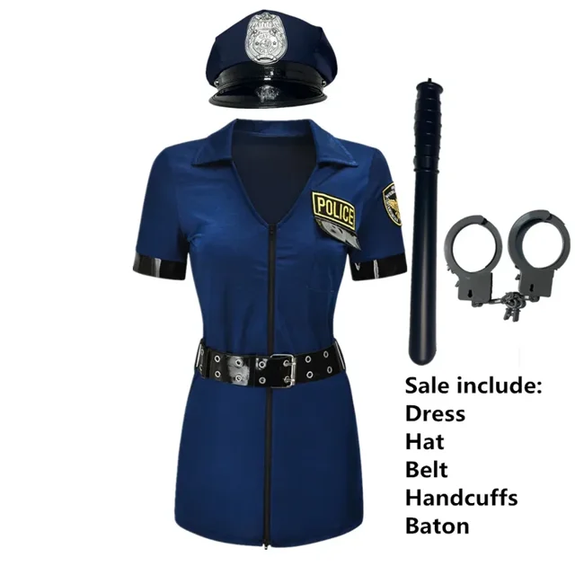 2024 Female Sexy Police Costume Women Erotic Temptation Woman Cop