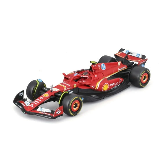 2024 Ferrari SF-24 w/Driver, #55 Carlos Sainz - Bburago 18-36843/55 - 1/43 Scale Diecast Model Car