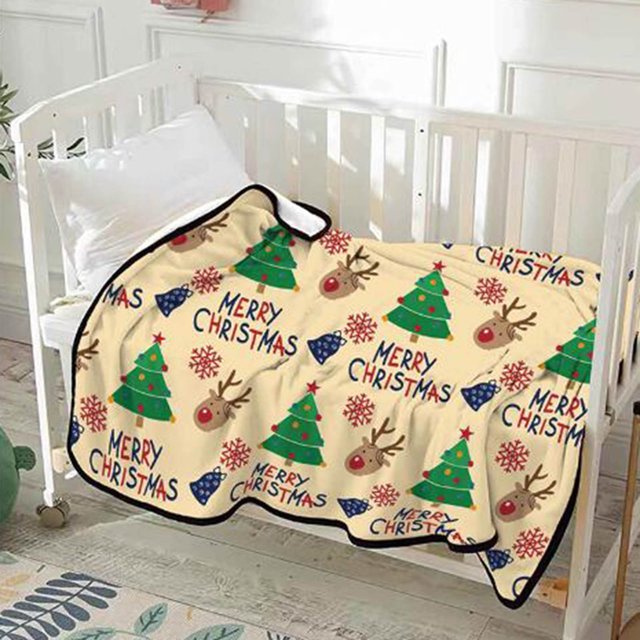 2024 Festival Theme Blanket Christmas Flannel Printed Blanket Nap