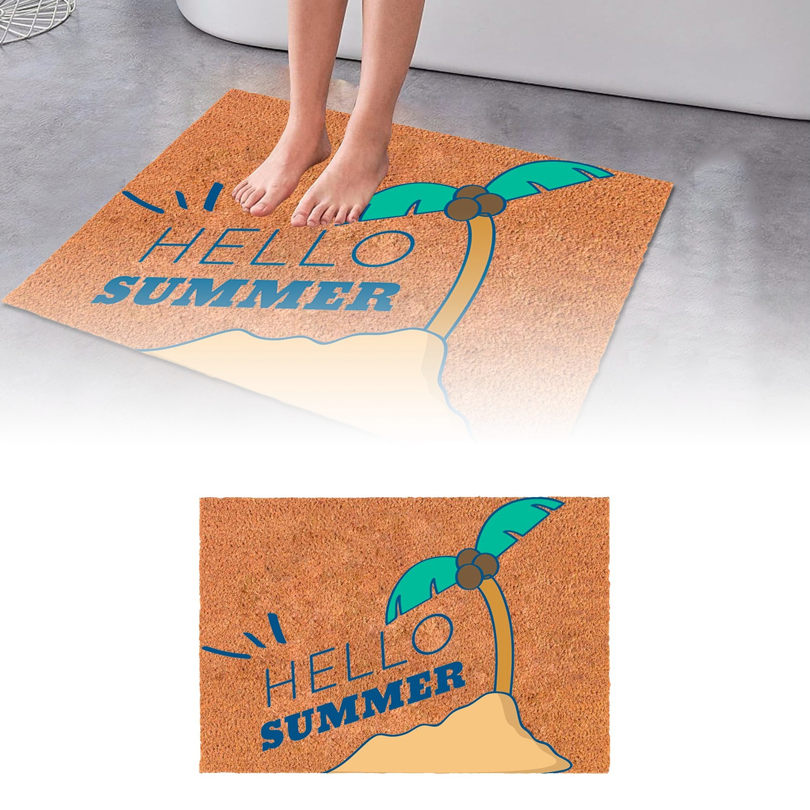 2024 Festival Theme Carpet 40x60cm Colorful Summer Floor Mats Blue And