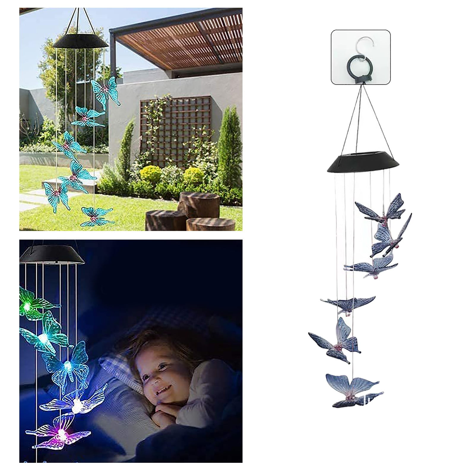 2024 Festival Theme Night Lights Solar For Mom And Girl Outdoor Color