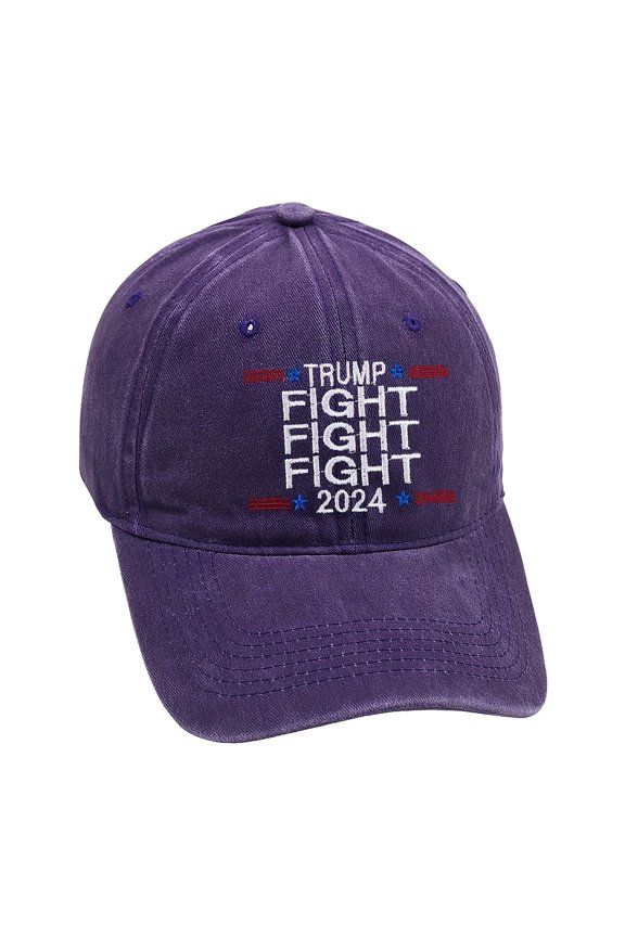 2024 Fight Embroidered Washed Baseball Cap - Unisex, Adjustable Fit, Lightweight Cotton Dad Hat For Men & Women