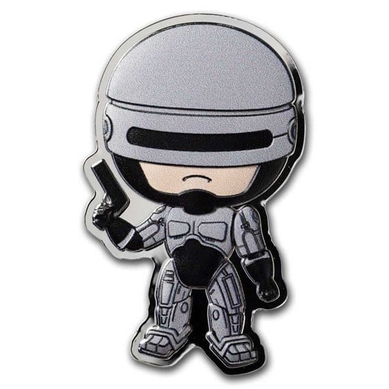 2024 Fiji RoboCop Shaped Colorized 1 oz Silver Coin