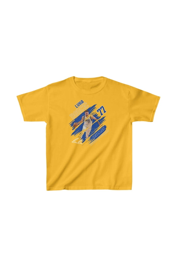 2024 Final Dallas Luka Doncic Cartoon basketball fan gifts Kids Cotton Tee