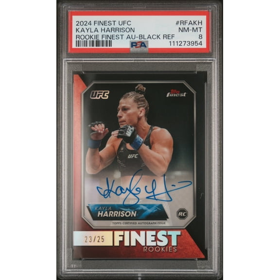 2024 Finest #RFA-KH Kayla Harrison Rookie Finest /25 PSA 8