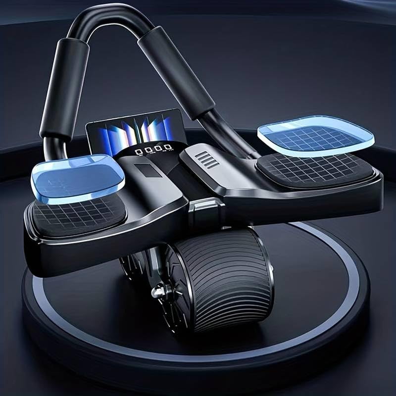 2024 First Ever Calorie Counting Ab Roller High-Performance Abdominal Exercise Machine with Automatic Rebound, Multi-layered Anti-Slip Design \u0026 Versatile Exercise Bands with 3 Strength Level \u0026 1 Yoga