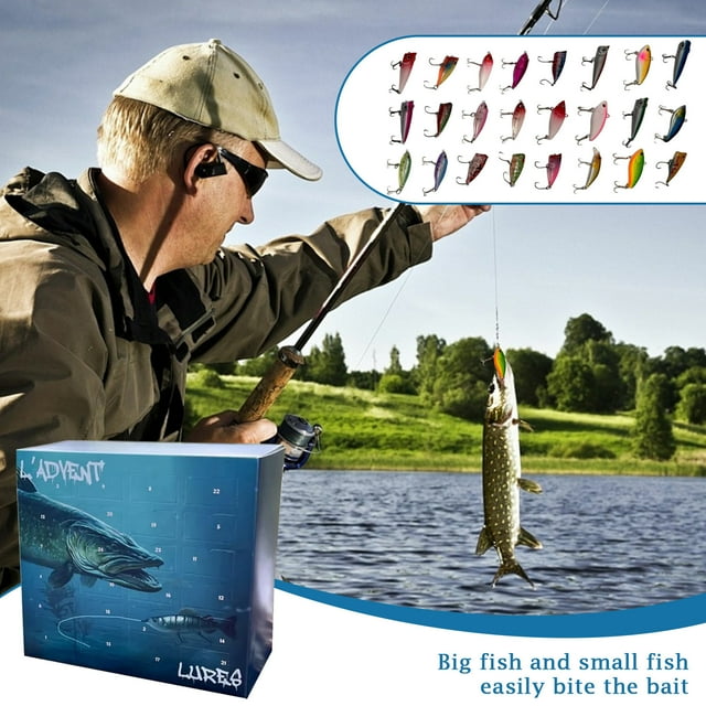 2025 Fishing Lure Advent Calendar for Adult Men & Teen Boys 24 Days