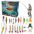 2024 Fishing Lure Advent Calendar for Fishing Lovers Adult Men, Teen