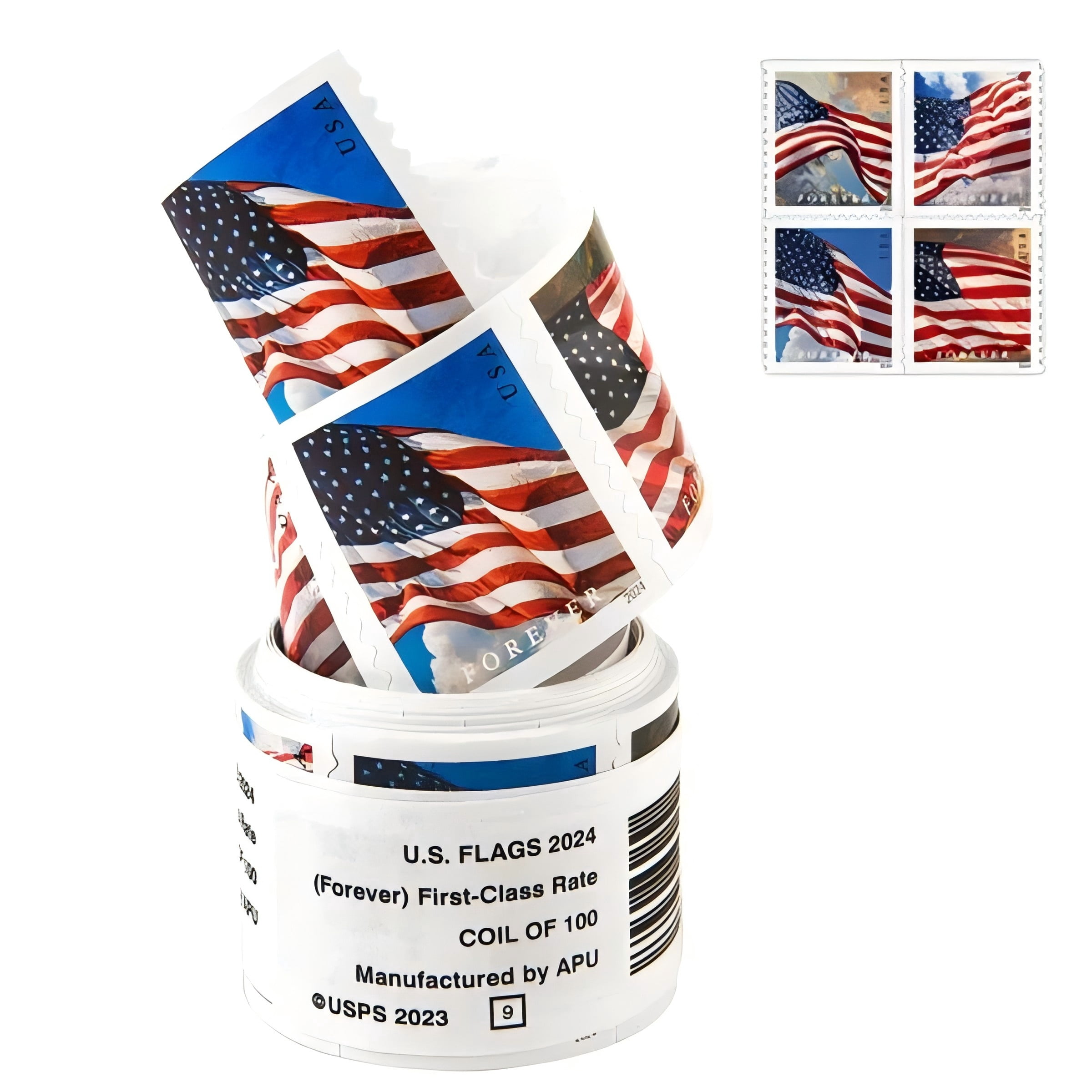 Flagged Sticker 2024 Flag Sticker, can be used for Sending Letters and Greeting Cards ...