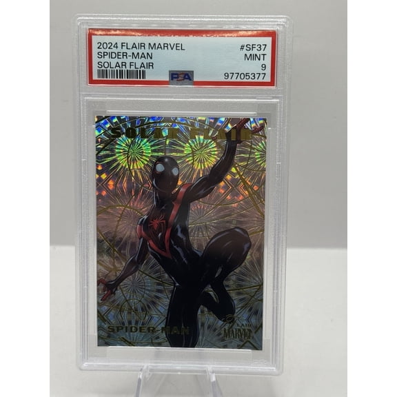 2024 Fleer Flair Marvel Solar Flair #37 Spider-Man PSA 9