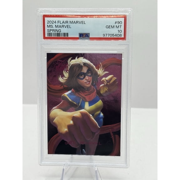 2024 Fleer Flair Marvel Spring 16/99 #90 Ms. Marvel PSA 10