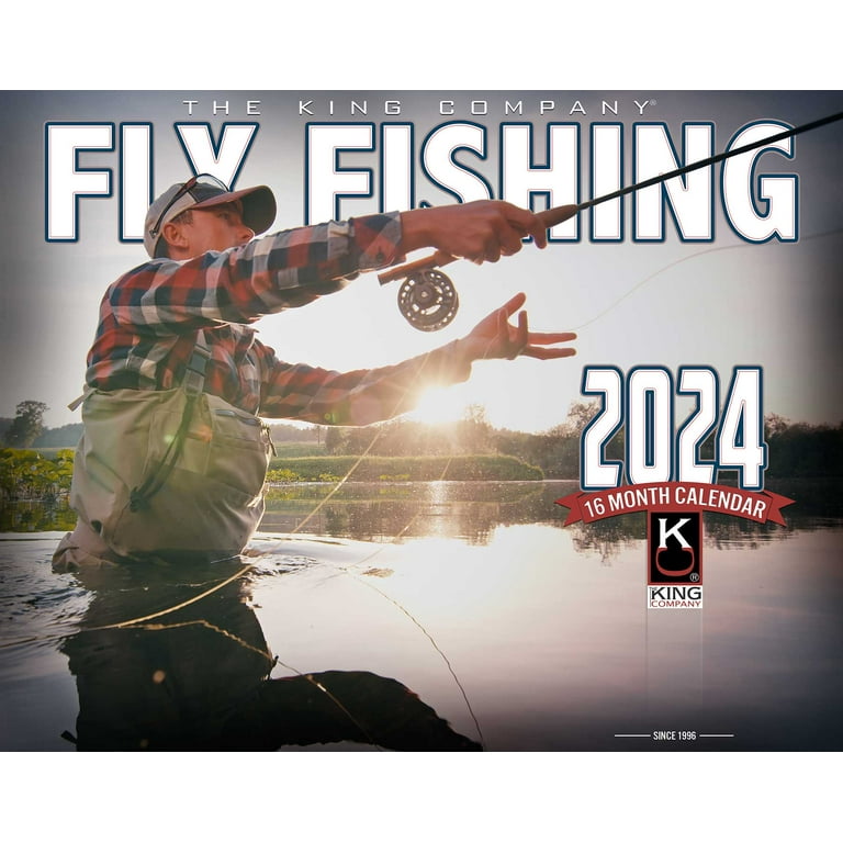 2024 Fly Fishing Wall Calendar 16-Month X-Large Size 14x22, Best