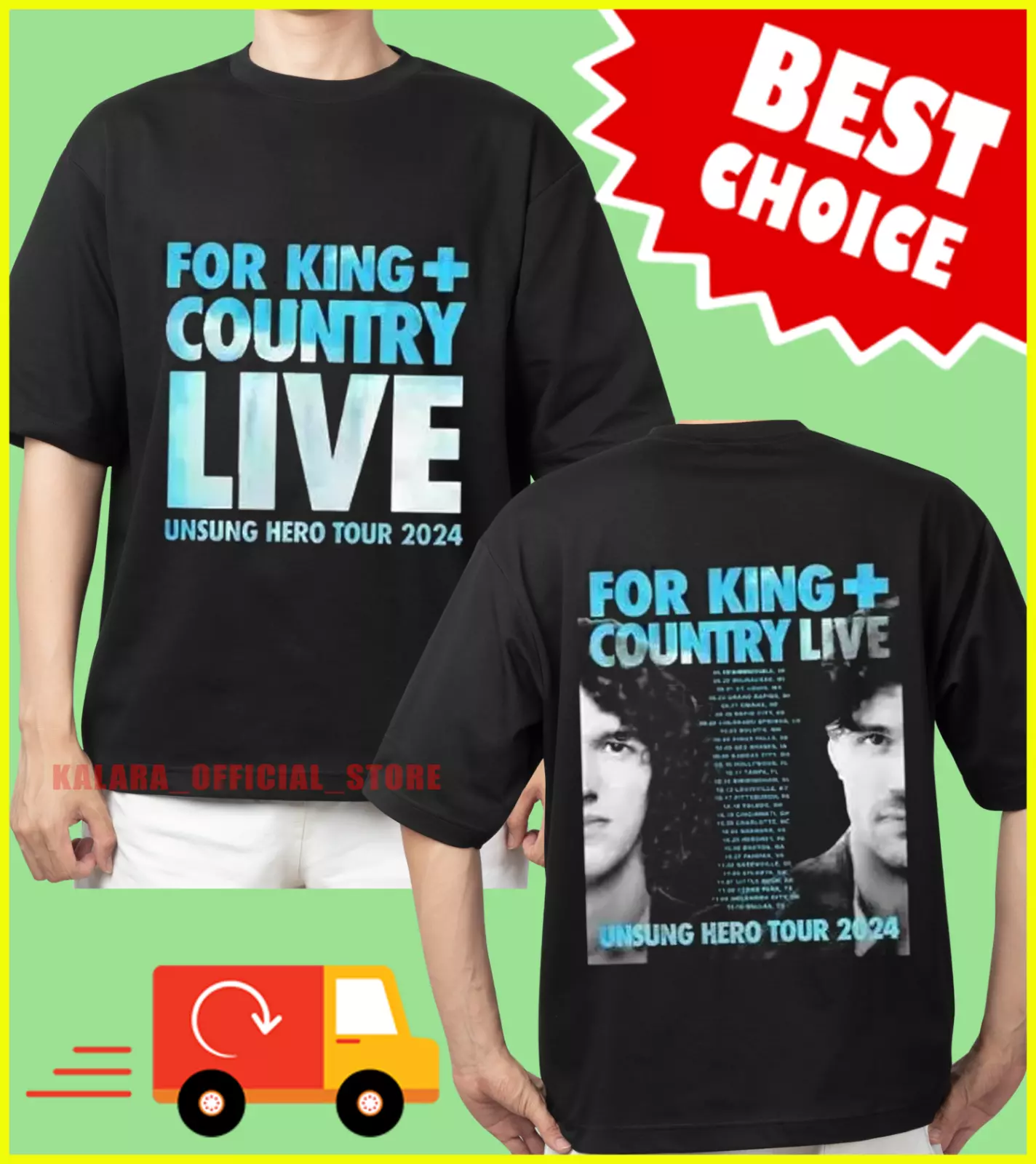 2024 For King Country Unsung Hero Tour Tshirt S5xl Tshirt, M