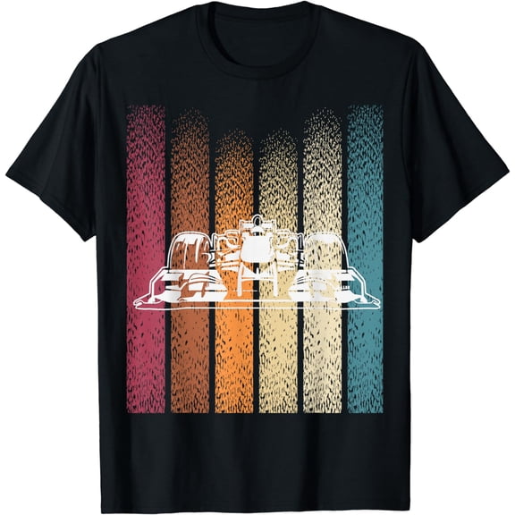 2024 Formula Racing Retro Vintage Sunset Race Car Silhouette T-Shirt