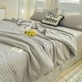 2024 Fourpiece Double Bed Cooling Blanket New Korean Seersucker Washed