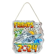 2024 Friends Travel Theme Sign Modern Friends Travel Decor Festival Decor For Home Indoor Outdoor Wooden Hanging Housewarming For Home