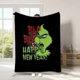 2024 Funny Christmas Flannel Blanket Cute Anime Pattern Cartoon Home