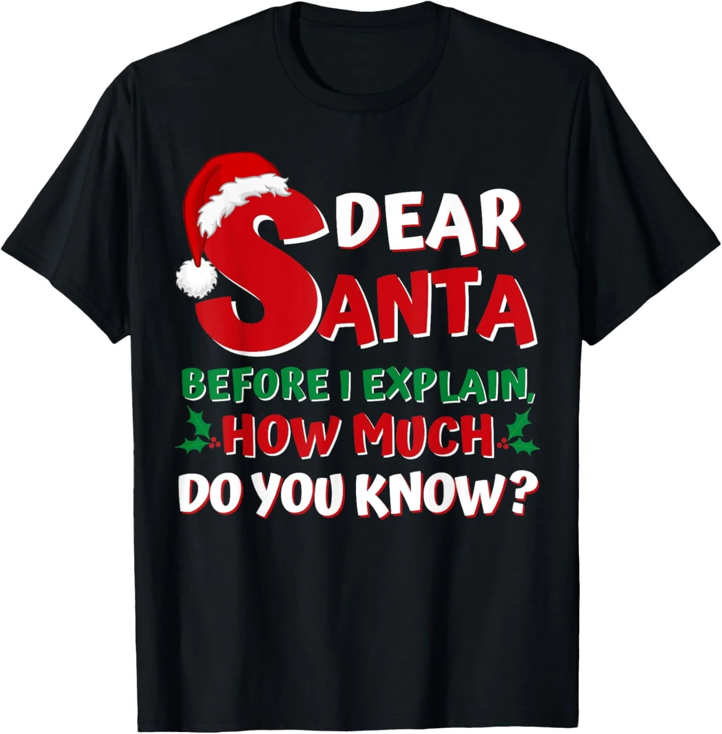 2024 Funny Christmas Shirts Kids Adults Santa