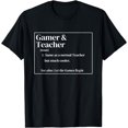thumbnail image 1 of 2024 Gamer and Teacher, Funny Definition, New Teaching T-Shirt, 1 of 3