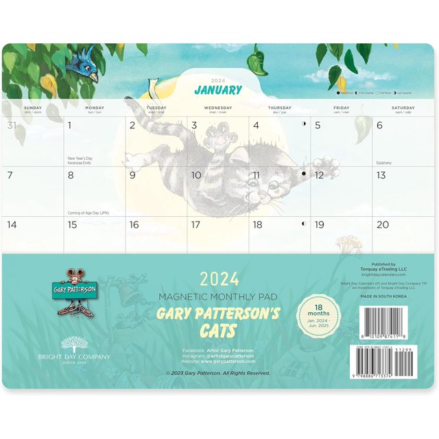 Gary Patterson 20242025 Home and Work Calendar, Monthly Pad