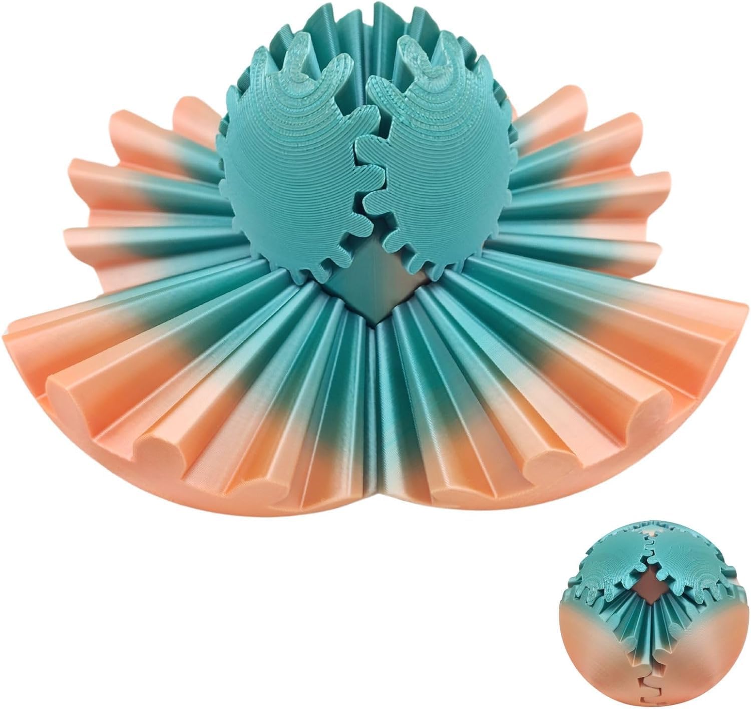Gear Ball 3D Printed Spin Ball Or Cube Fidget Toy,Gear Sphere Fidget Toy,Fidget Ball Gear Toy For Stress And Anxiety Relief, Stress Ball GearSphere-264141
