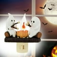 2024 Ghost Campfire Flickering Nightlight2 Ghosts Roasting Marshmallows at Campfire, 3D Spooky