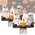 2024 Ghost Walking Dog Campfire Flickering Nightlight,Ghosts Campfire