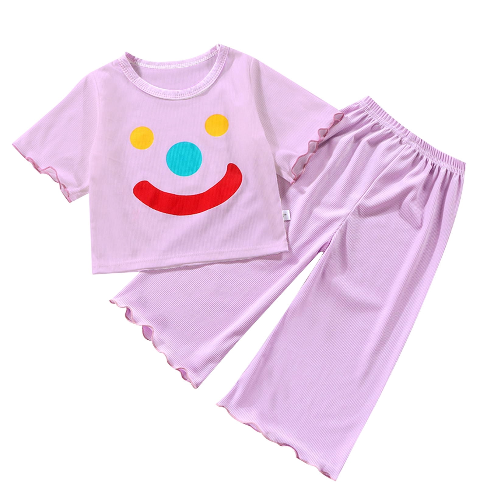 2024 Girls' Pajamas Summer Set for Baby Girls Cute Children's Air
