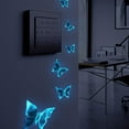 2024 Glow Butterfly Wall Decal Blue Glow Butterfly Glow In Dark Wall