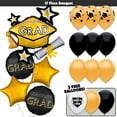 thumbnail image 1 of 2024 Goin' for the Gold Grad! Graduation Balloons Bouquet Kit - Congrats Grad Party Decor Decoration Supplies, 1 of 12