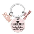 2024 Graduate Stainless Steel Keychain Bag Pendant Graduation 3 Colors