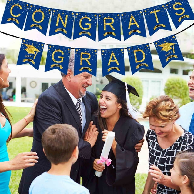 2024 Graduation Bunting Decorative Pull Flag Party Supplies for High