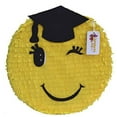 thumbnail image 1 of 2024 Graduation Emoticon Pinata Black Cap 16" Congrats Grad, 1 of 1