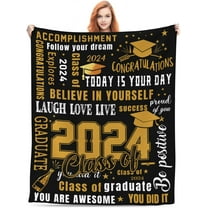 2024 Graduation Gifts Blanket for Graduate, Graduation Gifts for Class of 2024 Senior Blankets 50"x 60", Graduation Party Supplies for Him Her, Graduation Blanket Throws for Friends Students