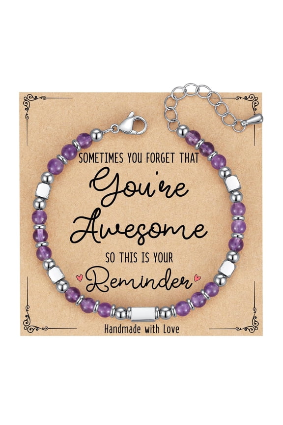 2026 Graduation Gifts for Her Girls Women, Tiny Gemstone Graduation Bracelet with Unique Cap Gift Box as Kindergarten 5th 8th Grade High School College Graduation Gifts