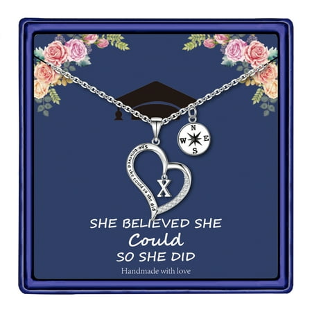 2024 Graduation Gifts Heart Necklace She Believed She Could So She Did Graduation Necklace College High School Graduation Gifts