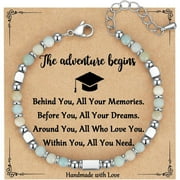 ESUNARTY 2024 Graduation Gifts for Her Girls Women, Tiny Gemstone Graduation Bracelet as Kindergarten 5th 8th Grade High School College Graduation Gifts