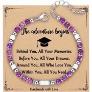 2025 Graduation Gifts for Her Women, Tiny Gemstone Graduation Bracelet as Kindergarten 5th 8th Grade High School College Graduation Gifts