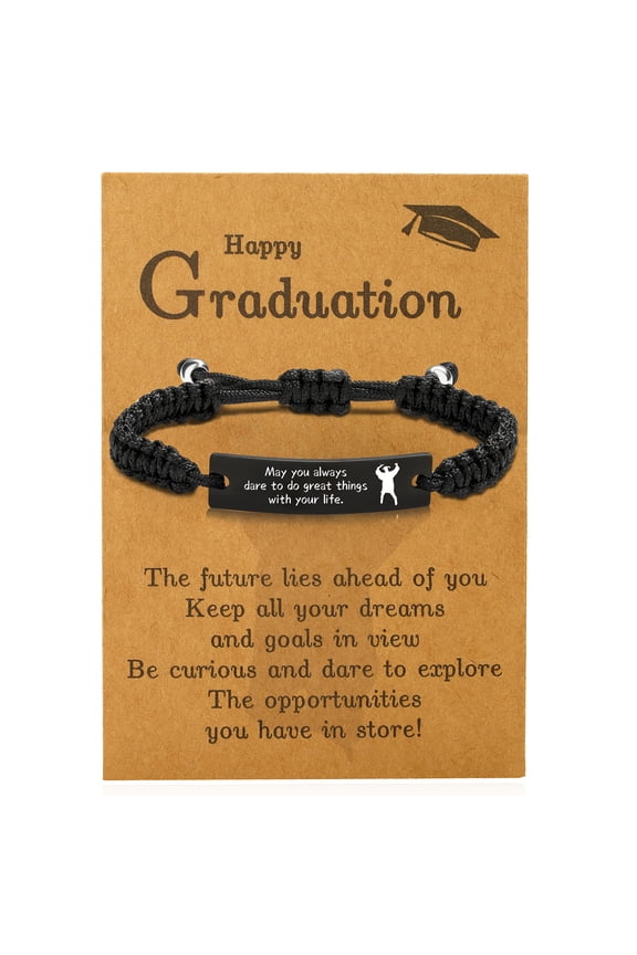 2025 Graduation Gifts for Him Inspirational Graduates Braided Bracelet Class Of 2025 High School College Graduation Gifts for Teen Teenage Men