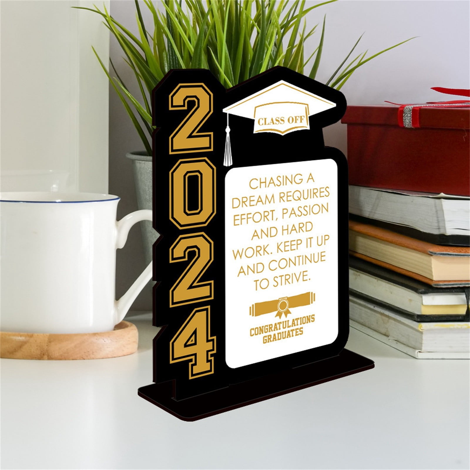2024 Graduation Table Decorations Class Of 2024 Wooden Table Sign ...