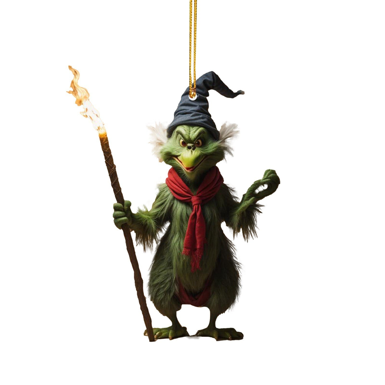 2024 Grinch Christmas Tree Decorations Cartoon Acrylic Green Pendant