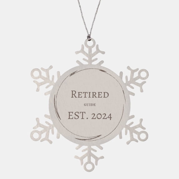 2024 Guide Snowflake Ornament - Retired Guide Design for Christmas, Holiday, Graduation Gift - Engraved Unique Ornament for Hope and Inspiration