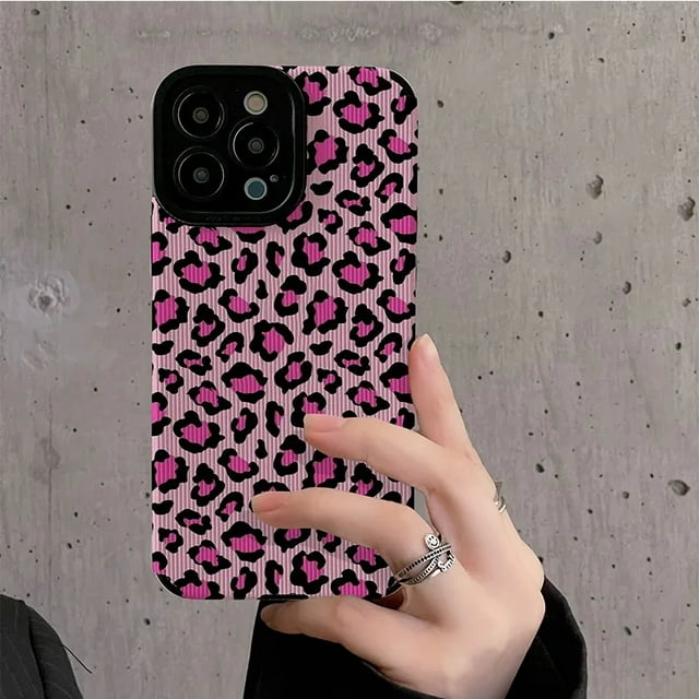 2024 HOT Fashion Yellow Pink Leopard Print Case For iPhone 14 11 12 13 ...