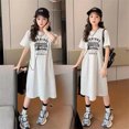 2024 HOT Summer 2024 Girls Dresses Kids Short Sleeve Sports Dress