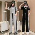 2024 HOT Summer Kids Girls Clothes Sets Fashion Sport Short Sleeve T